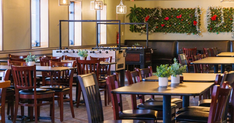 Diner table, close up