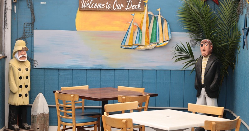 Dining area, tables and chairs