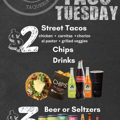 Taco Tuesday menu.