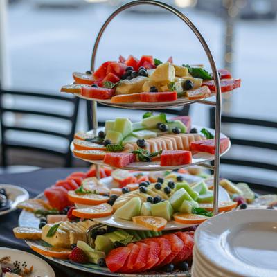 Fresh fruit tower.