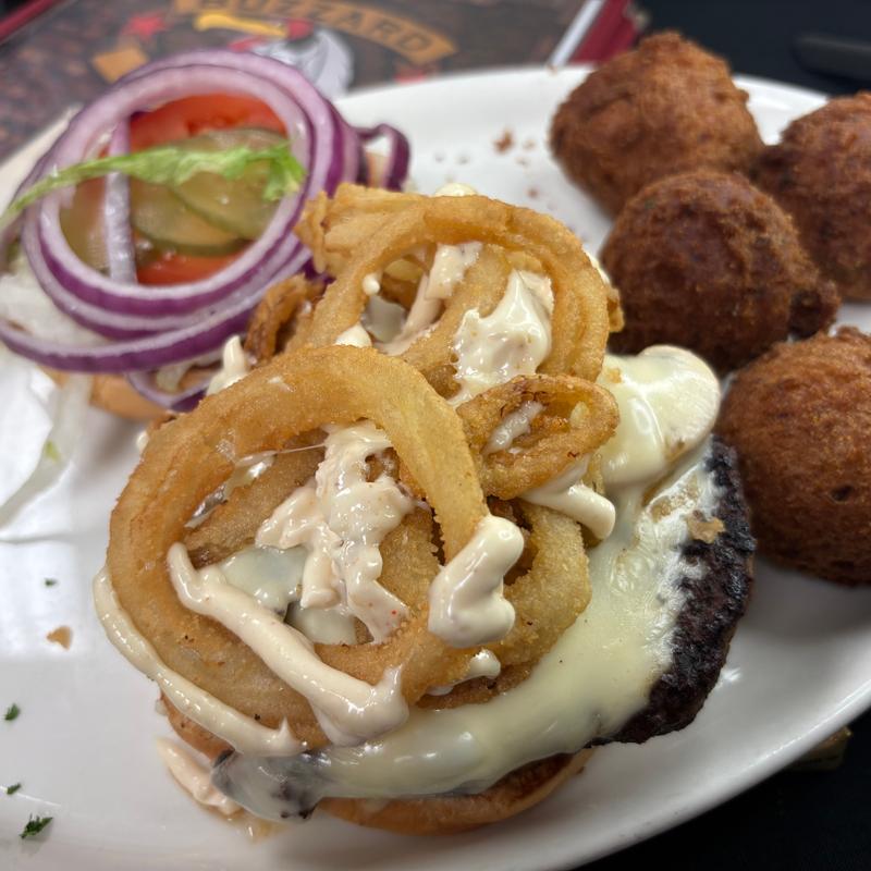 Steakhouse mushroom burger photo