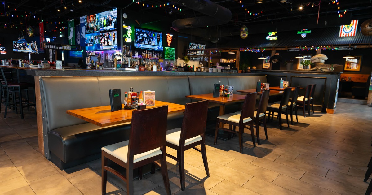 Interior, tables and seats ready for guests