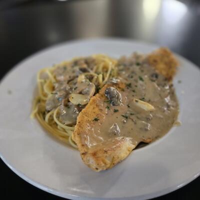 chicken marsala, bayou jacks cajun grill, roanoke, texas.