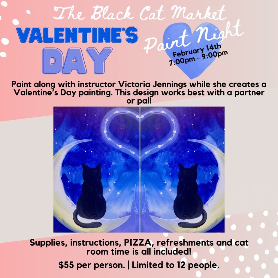 Paint Night - Valentine's Day Pizza Party event photo