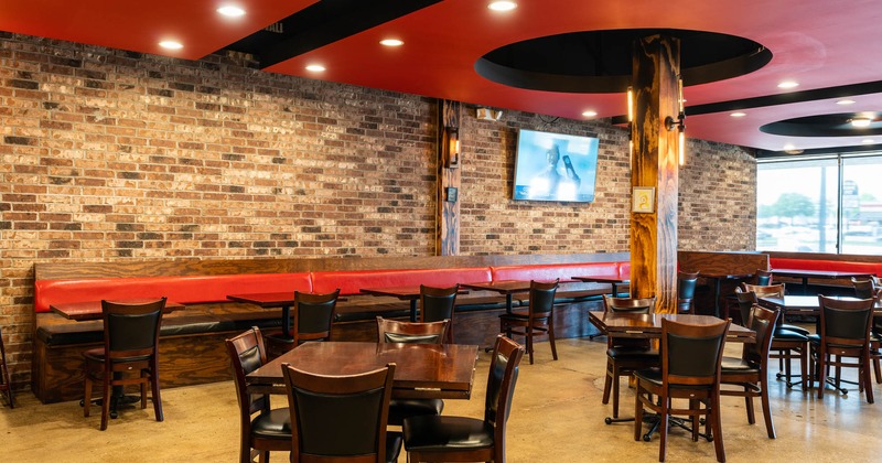 Interior, tables and chairs