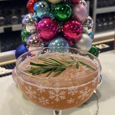 Lavender lemonade and Christmas decorations