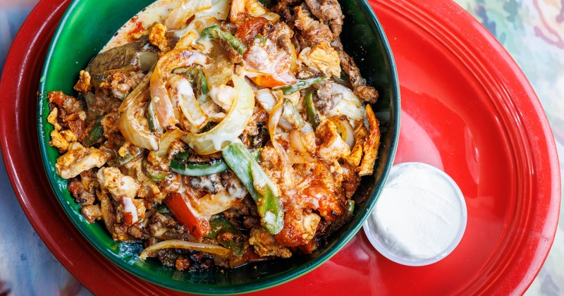 Grilled chicken and steak Fajitas