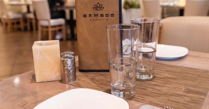 A table set up for a dinner