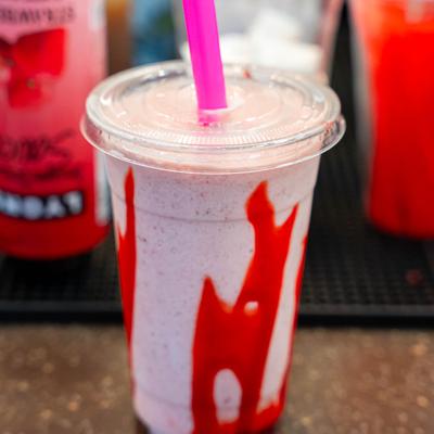 Strawberry milkshake.