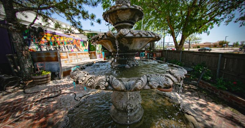 Exterior, patio, fontain