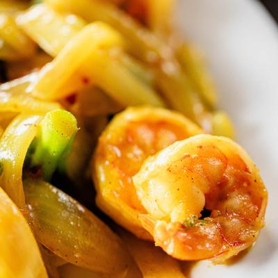 Curry Shrimp, closeup.