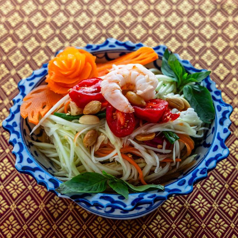 menu item 12 of 24, 14. Papaya Salad (Som Tum) (Spicy)