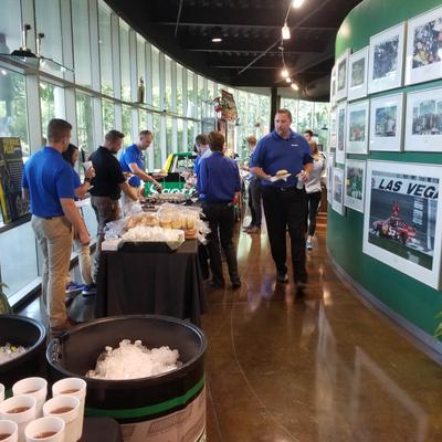 The staff during an event.