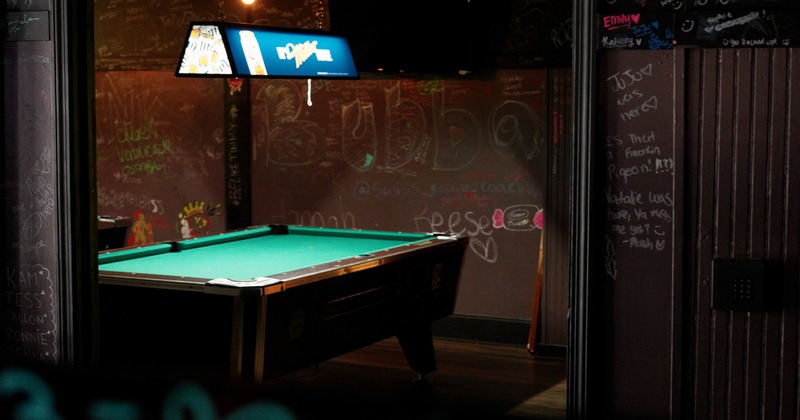 Interior, game room, pool table