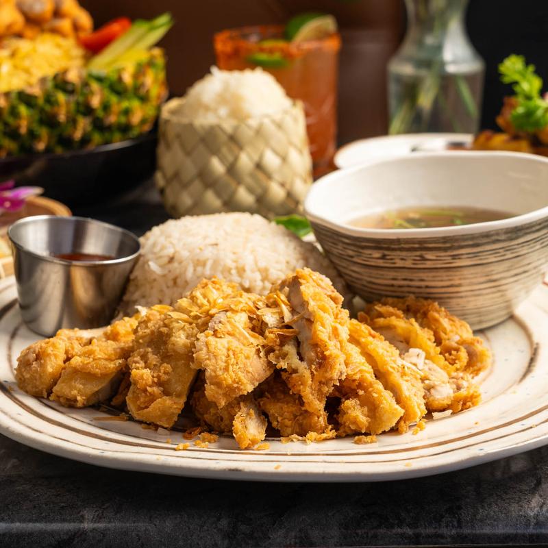 Khao Man Gai Tod with Soup photo