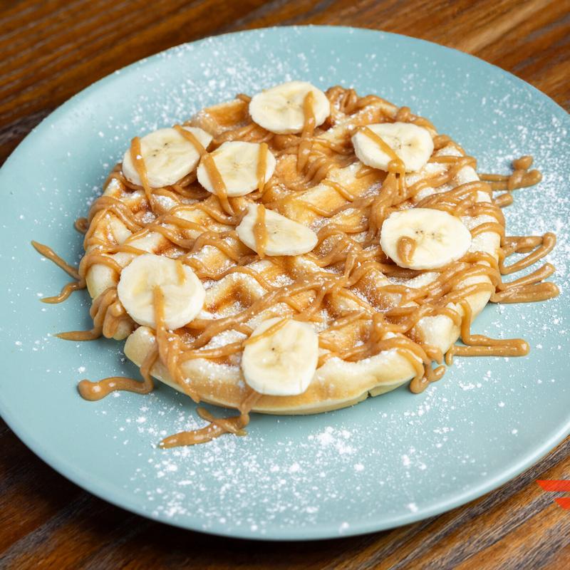 Sticky Stacks Peanut Butter & Banana Waffles photo