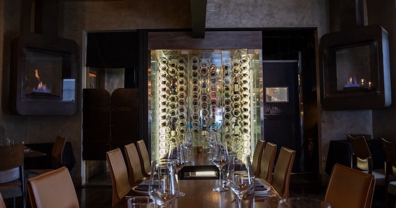 Dining table and a wine rack