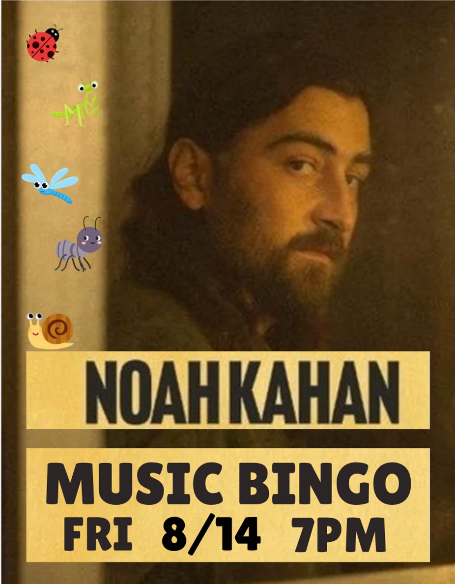 🌲🎶 NOAH KAHAN MUSIC BINGO 🎶🌲 - Arcadia event photo 2