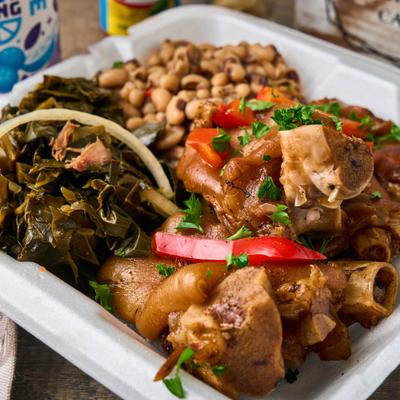 The pigs' feet meal.