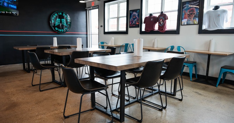 Interior, wide shot of dining area