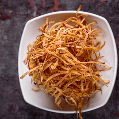 Crispy fried onions.