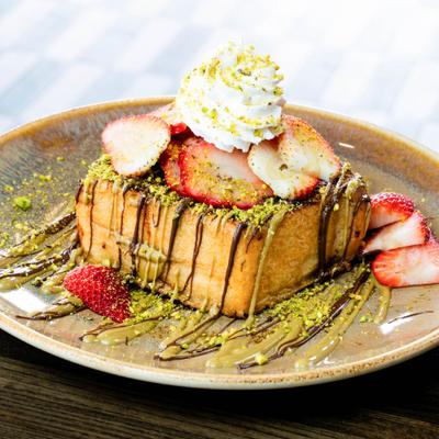 Stuffed Pistachio French Toast.