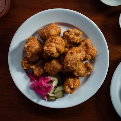 crispy karaage - a japanese style fried chicken..