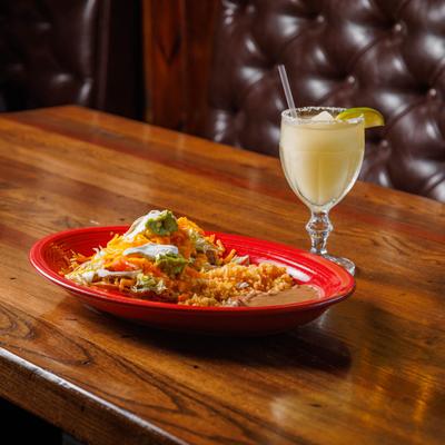 Tostadas and a cocktail