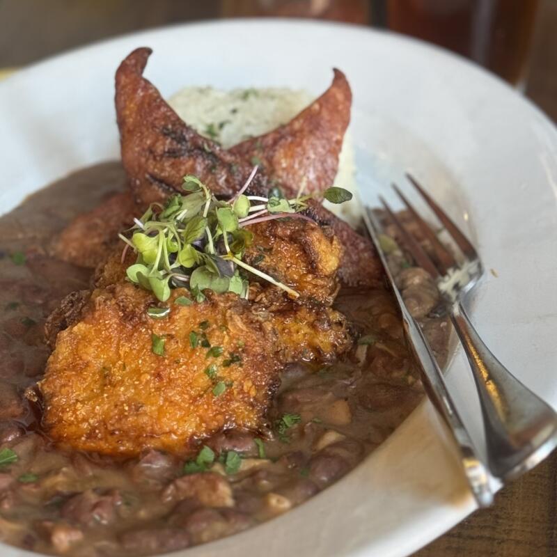 Fried Chicken with Red Beans & Rice photo