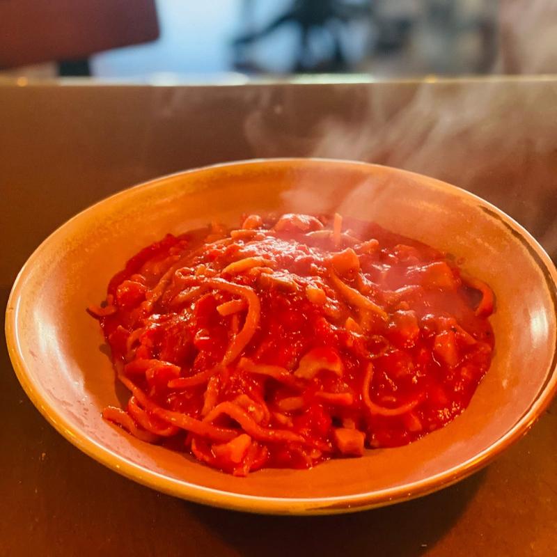 Amatriciana with Handmade Tagliolini Pasta photo