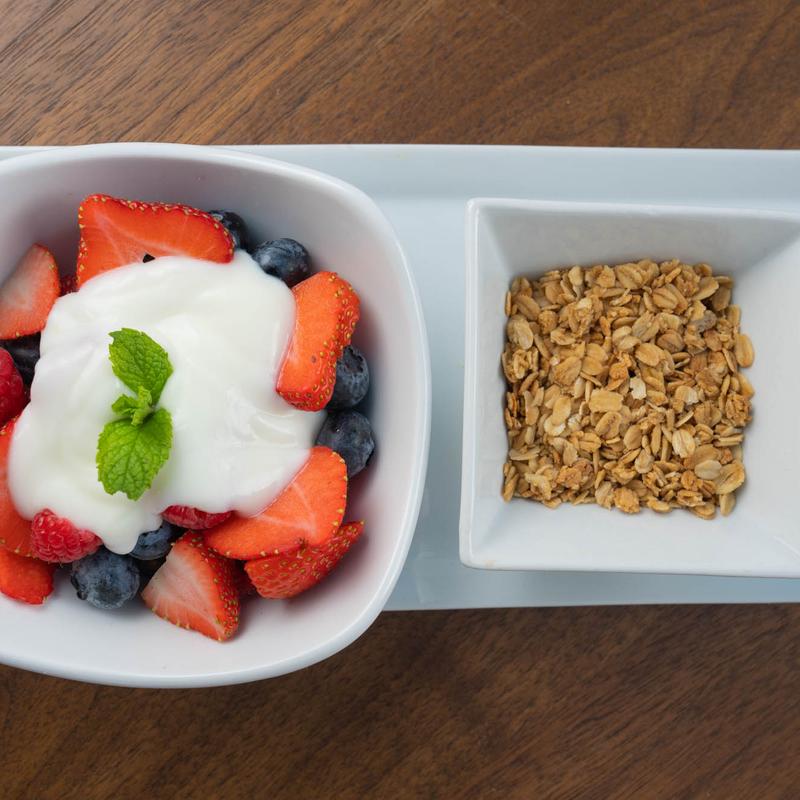 Yogurt, Granola, Berries photo