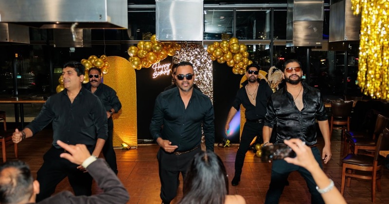 A dance act at a party