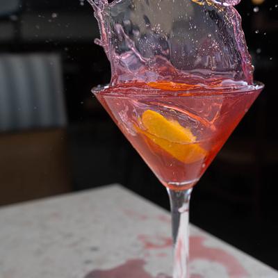 Red Martini cocktail.