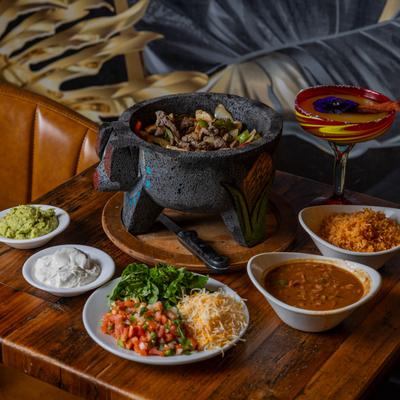 Various served meals.