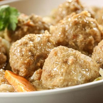 Braised Meatballs with Napa.