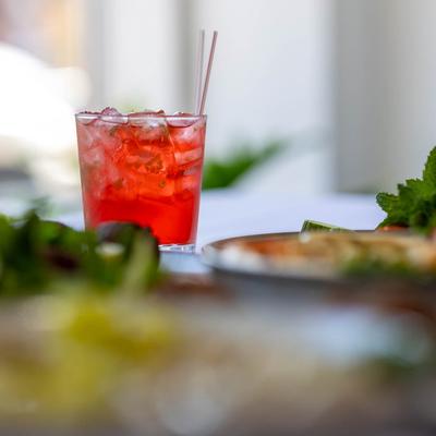 Beverage on the table