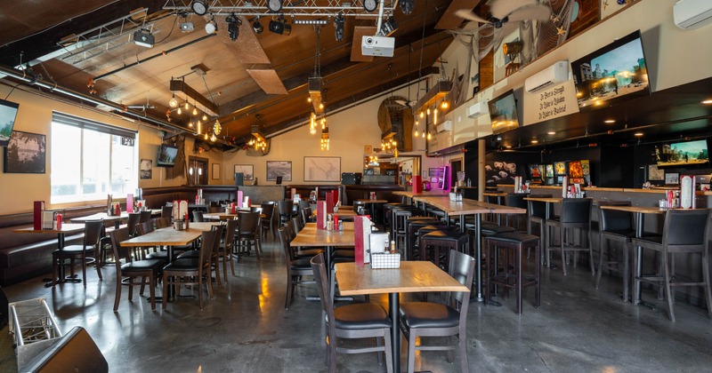 Interior, chairs and tables