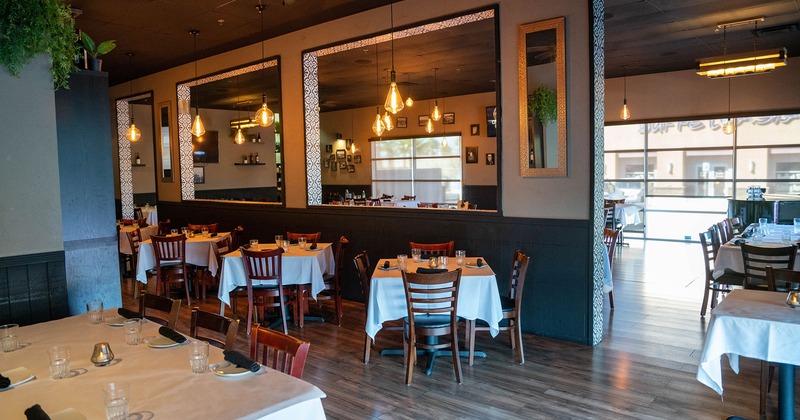 Interior, dining tables