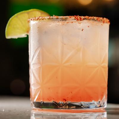 Strawberry jalapeno margarita.
