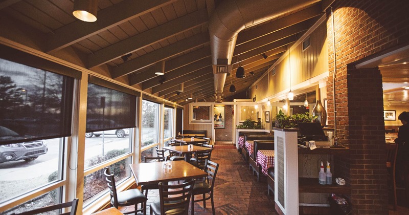 Interior, booths and dining tables