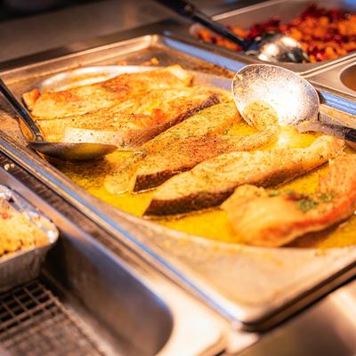 Buffet compartments.