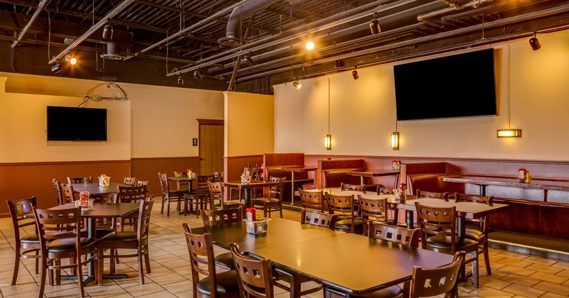 Interior, tables and chairs