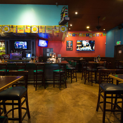 Interior, main seating area around the bar, cozy atmosphere