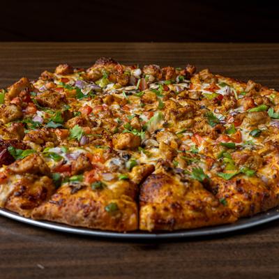 Garlic Chicken Club Pizza.