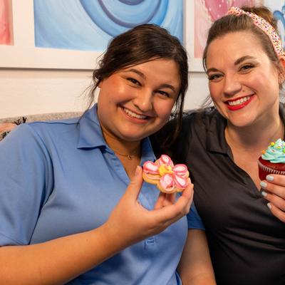 Employees posing for a picture.