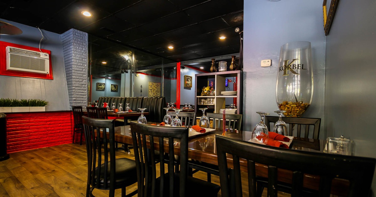 Interior, dining area seats