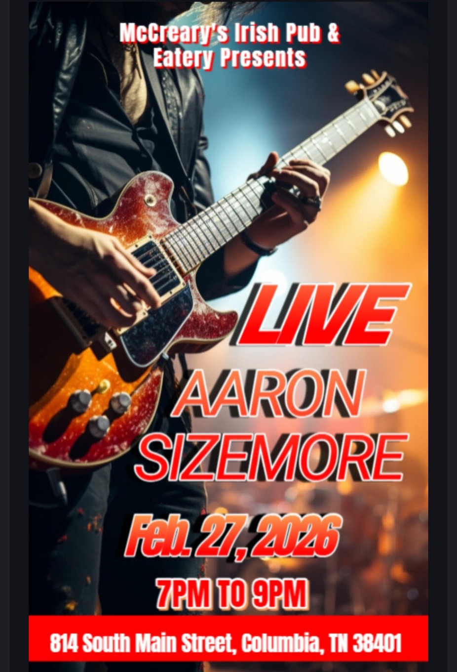Live Music with Aaron Sizemore! event photo