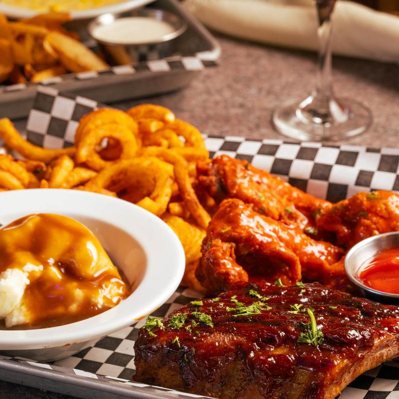 menu item 1 of 13, Smoked Ribs (3) & Wings (3)