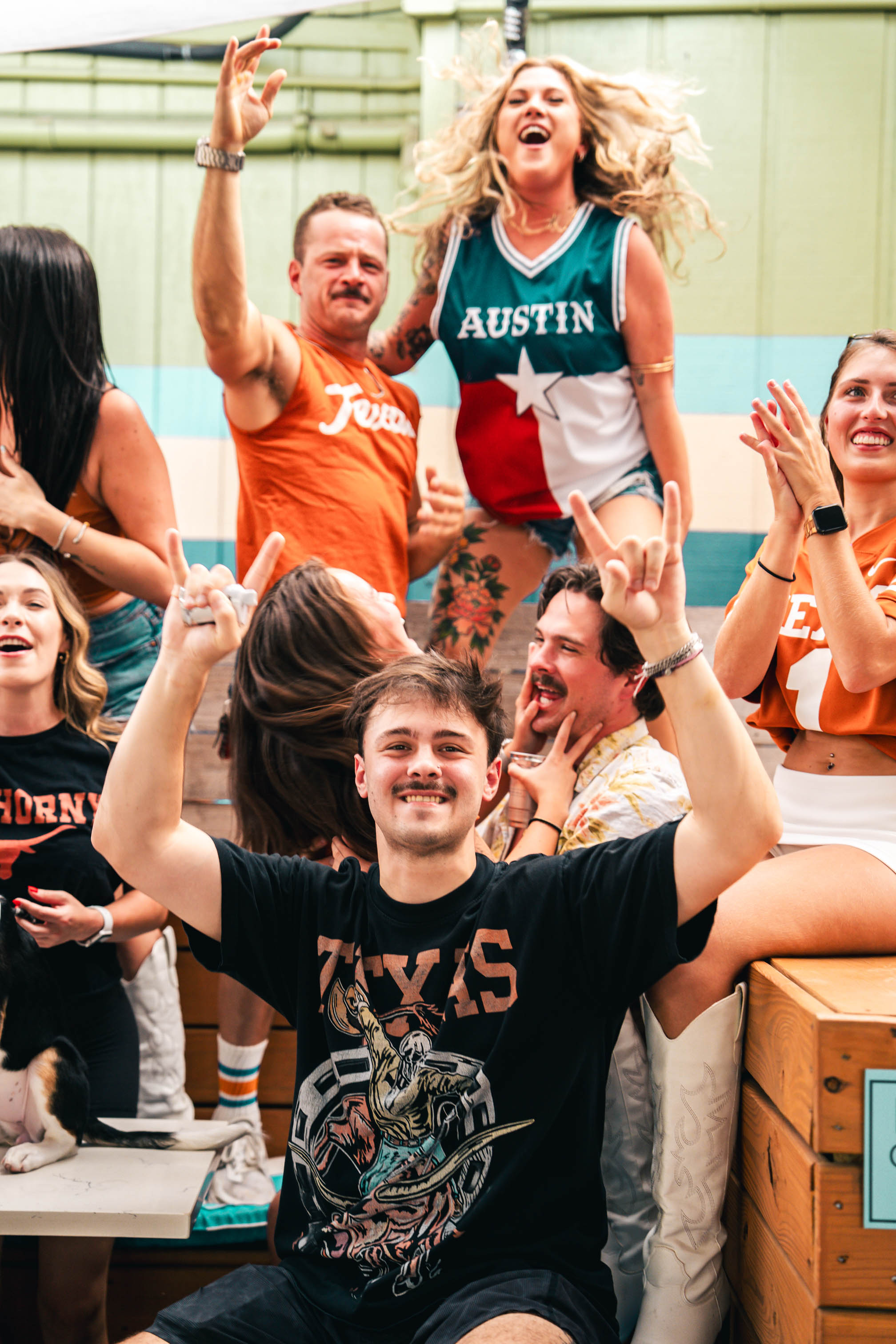 Group of people in the outside party