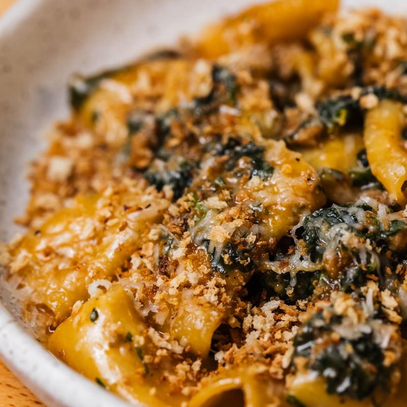 menu item 12 of 22, Paccheri, House - Made Pork Sausage, Broccoli Rabe, Breadcrumbs, Parmigiano